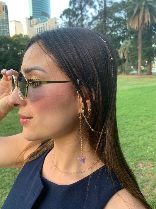 BUTTERFLY CHAIN - PURPLE CHARM - STRAYA Butterfly chain