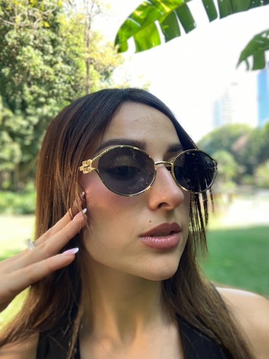 AZURE GRADIENT - OVAL BLUE & GOLD - STRAYA Oval